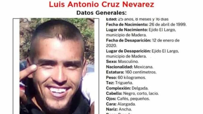 Continúa la búsqueda de joven desaparecido en Ejido El Largo Maderal