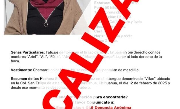 Reúne FEM en Chihuahua a Nora Emilia Soqui Gallegos con su familia; estaba reportada desaparecida en Sonora