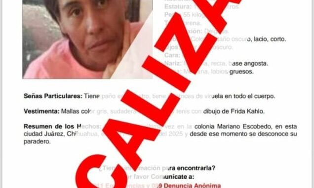 Localiza FEM Zona Norte sana y salva a mujer con reporte de ausencia en Ciudad Juárez