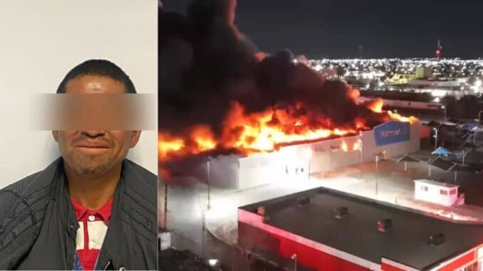 Capturan a sospechoso de provocar incendio de la tienda Walmart en Delicias