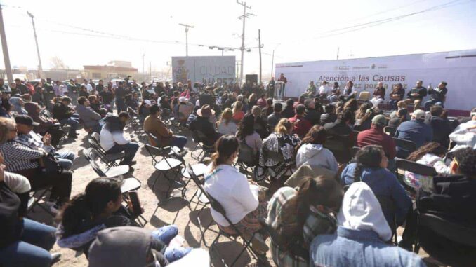 Atiende municipio necesidades de Anapra; llevan servicios a la colonia