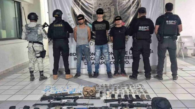 Capturan a tres hombres relacionados con hechos violentos en Acapulco
