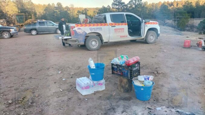 Protección Civil refuerza apoyo a brigadistas en Mesa del Huracán