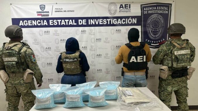 Aseguran AEI y Ejército Mexicano más de 16 kilogramos de fentanilo en Juárez