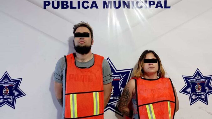 Detienen a pareja por robo de autos y lesiones