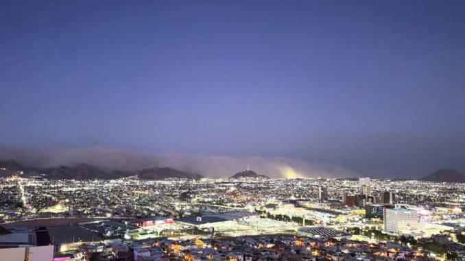 Calidad del aire baja por partículas de la tormenta de arena; Secretaría de Salud  extiende recomendaciones