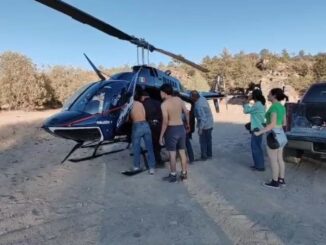 Traslada Halcón 1 a mujer accidentada en Cumbres de Majalca