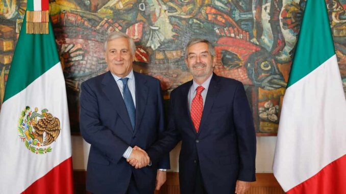 De la Fuente recibe en la SRE al canciller italiano Antonio Tajani