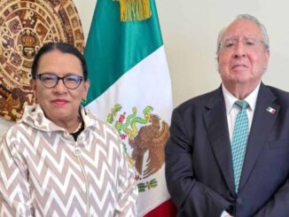 Rosa Icela Rodríguez acude al Vaticano para la misa de comienzo del pontificado de León XIV