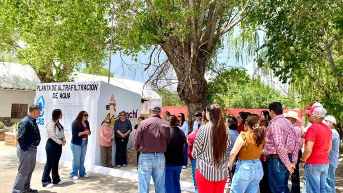 Inaugura JCAS planta de ultrafiltración en Matachí para garantizar agua limpia y gratuita