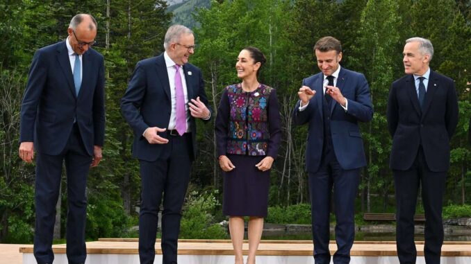 Sheinbaum cierra el G7 con reuniones con la UE e India pero sin cara a cara con Trump