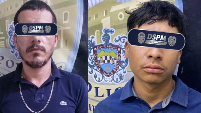 Grupos EPE y K9 detención de dos hombres por venta de drogas en distintas colonias 