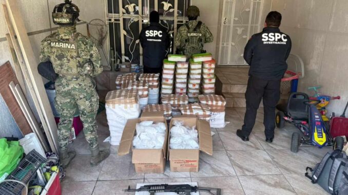 Aseguran 422 kilos de metanfetamina en Tijuana, Baja California