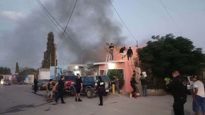 Se incendia casa en Granjas de Chapultepec