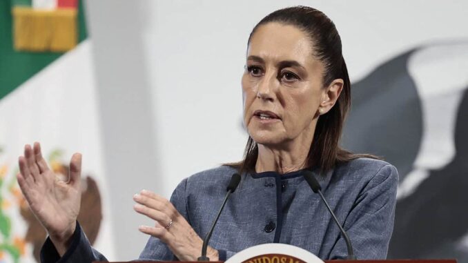 La presidenta Sheinbaum desmiente a la secretaria de Seguridad Interior del Gobierno de Trump