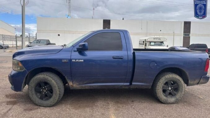 Asegura AEI Occidente dos pick up con reportes de robo