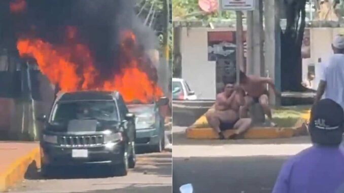 Pobladores de Tezonapa incendian vehículos y retienen a agentes por presuntas extorsiones