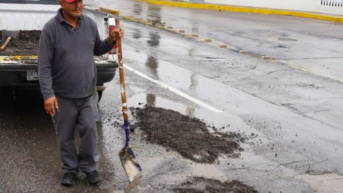 Por lluvias, cubrirá Municipio baches con material fresado provisionalmente en zonas prioritarias