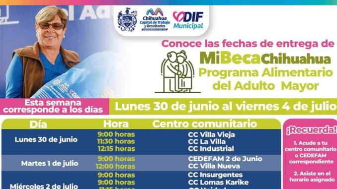 Que no se te pase, acude por tu paquete alimentario del PAAM del 30 de junio al 4 de julio