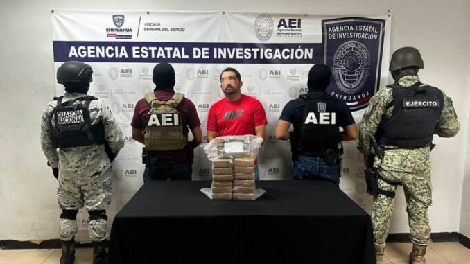 Lo detienen en Juárez con 15 kilogramos de cocaína