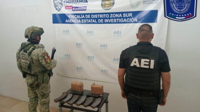 Asegura Operativo Conjunto droga y cargadores de armas de fuego en Parral