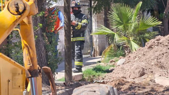 Trabajadores rompen línea de gas y ocasionan una fuga en el Palomar