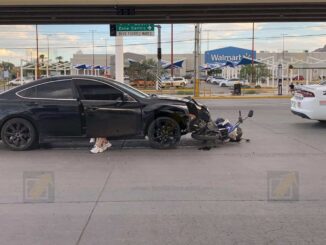 Otro motociclista lesionado tras choque en cruce con semáforos apagados