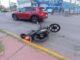 Motociclista sufre lesiones tras chocar contra camioneta en avenida Tecnológico