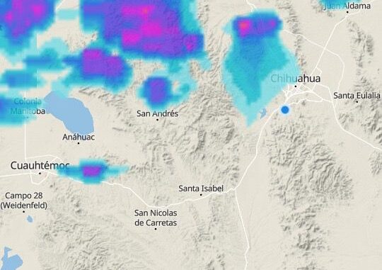 Alertan por tormentas en la ciudad de Chihuahua