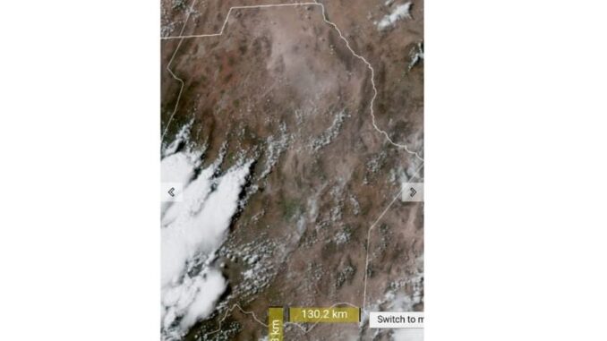 Emiten alerta preventiva por desplazamiento de masa de polvo