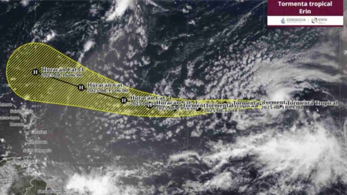 La tormenta tropical «Erin» podría convertirse en huracán ¿Afectará a México?