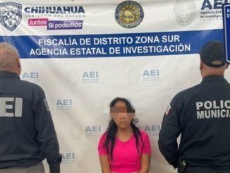 Detienen AEI y Policía Municipal a mujer acusada por el delito robo en Parral