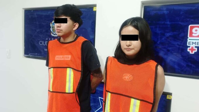 Detienen a pareja con vehículo robado y mariguana