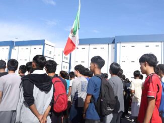 Realizan jornada cívica con fuerzas armadas en campamento infantil de la SSPM