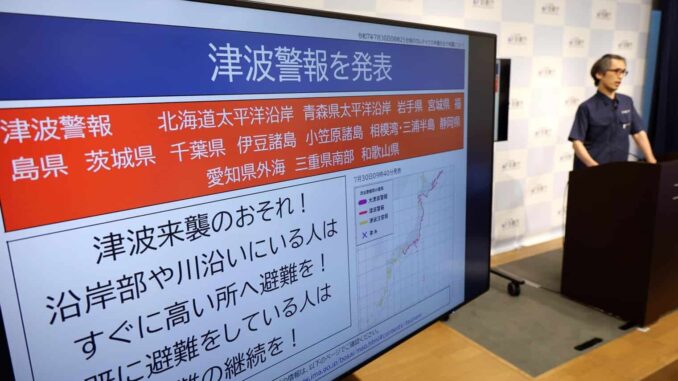 Alerta de tsunami en Japón deja interrupciones en el transporte
