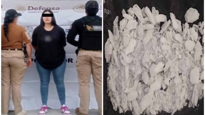 Detienen a colombiana vinculada al CJNG en posesión de metanfetamina y mariguana