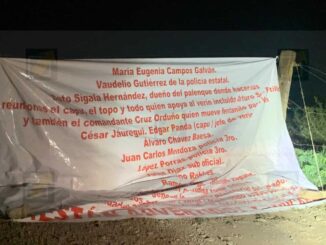 Dejan narcomanta con amenazas rumbo al Cereso de Aquiles Serdán