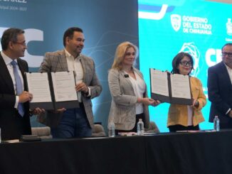 Maru Campos firma carta- donación de terreno para Centro de Convenciones en Juárez