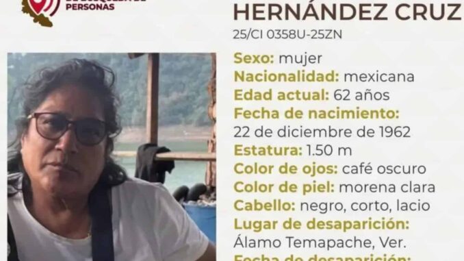 Hallan cuerpo de maestra jubilada secuestrada en Álamo Temapache, Veracruz