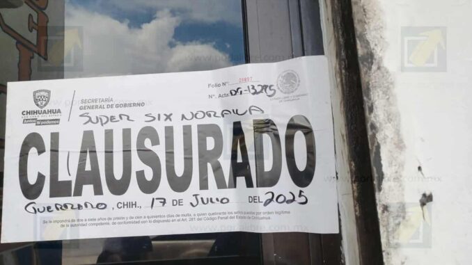 Realiza gobernación estatal clausura de 12 establecimientos durante la última semana