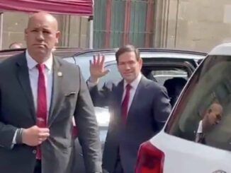 Marco Rubio llega a Palacio Nacional para reunirse con Sheinbaum