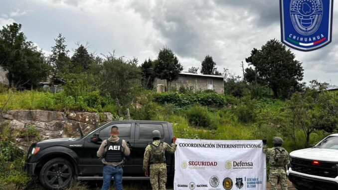 Recupera Célula BOI en Guadalupe y Calvo pickup robada en Chihuahua