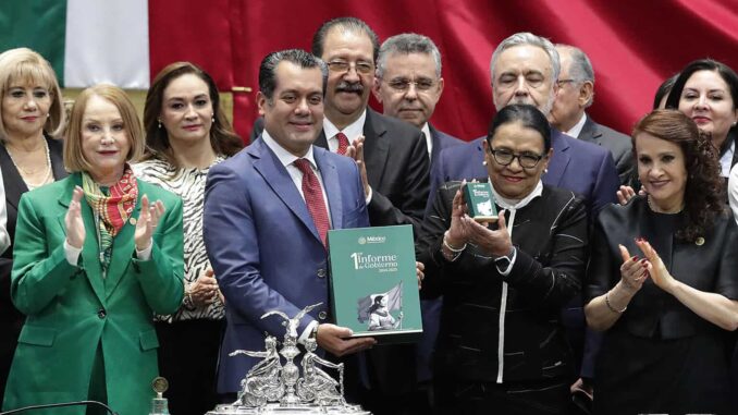 Rosa Icela Rodríguez entrega el I Informe de Gobierno de Sheinbaum
