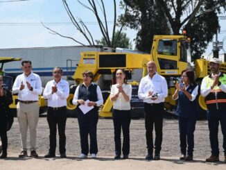 Sheinbaum da banderazo de salida a nuevos trenes de repavimentación