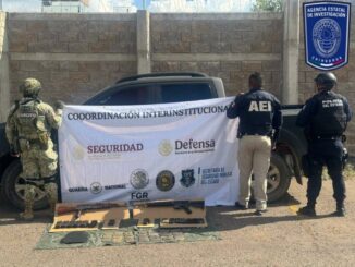 Asegura célula BOI pickup robada, armas y municiones en carretera Balleza a Guachochi