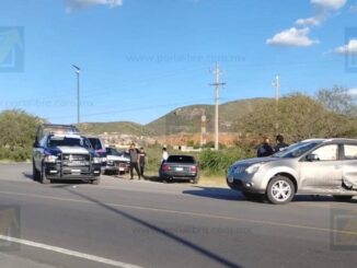 Choque en entronque rumbo a Santa Eulalia deja una mujer lesionada
