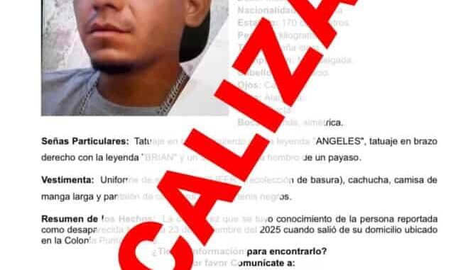 Localizan a hombre que se ausentó en la colonia Punta Oriente