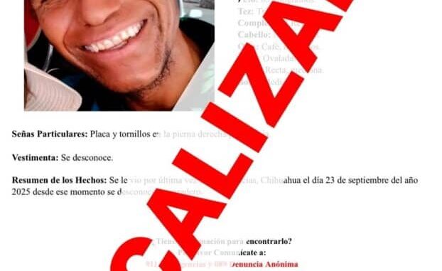 Localiza Fiscalía a hombre reportado ausente en ciudad Delicias