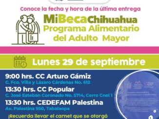 Informa DIF Municipal a dónde ir por tu apoyo PAAM este lunes 29 de septiembre