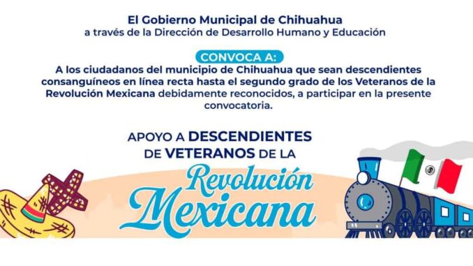 Inicia Municipio registro de Apoyo para Descendientes de Veteranos de la Revolución Mexicana